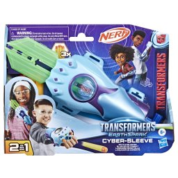 Blaster Transformers EarthSpark Cyber-Sleeve 2 in 1 cu sageti Nerf