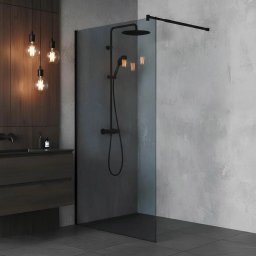 Paravan dus walk-in 120x195 cm, sticla securizata gri 8 mm
