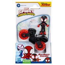 Set motocicleta si figurina Miles Morales Spider-Man 6 cm, Hasbro