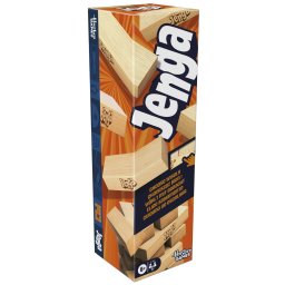 Joc Jenga Original Hasbro din lemn, joc de societate pentru 6+ ani
