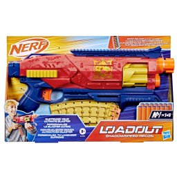 Blaster Nerf Loadout Shadowspeed Recon cu 14 sageti N1 si cilindru 6