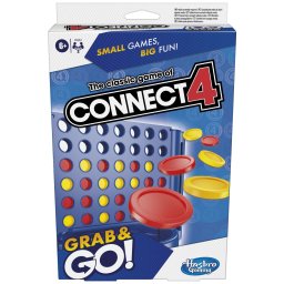 Joc clasic Connect 4 Grab and Go portabil, Hasbro, 2 jucatori, 6+ ani