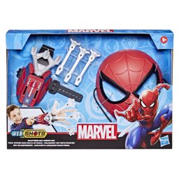 Set armura Spider-Man Web Shots Scatterblast cu masca si lansator