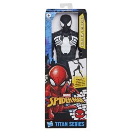 Figurina Spider-Man cu costum negru, Titan Series Hasbro, 30,5 cm