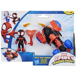 Set figurina Miles Morales si vehicul Techno Racer Marvel Spidey 7,6 cm
