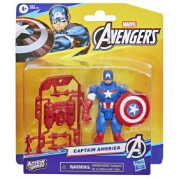 Figurina Captain America Marvel Avengers ActionVerse cu accesorii, 11,4 cm