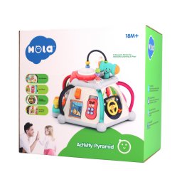 Piramida interactiva cu activitati, sunete si lumini pentru bebe 18 luni+