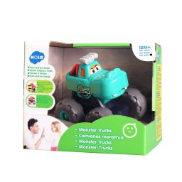 Masinuta bebe Monster Truck Crocodil, push and go, 12 luni+
