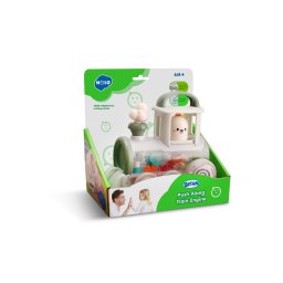 Locomotiva de jucarie Steam transparenta, multicolora, pentru bebelusi 6m+