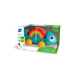 Jucarie de tras si construit Cameleonul Curcubeu pentru copii 2+ ani