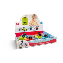 Masinuta de constructii cu frictiune 4WD, piese articulate, multicolora