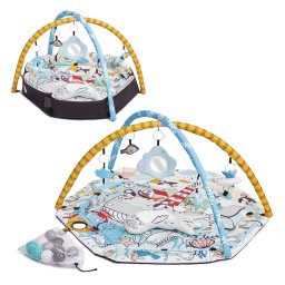 Covoras educational Kinderkraft Smartplay Sea 2 în 1 cu mingi