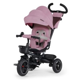 Tricicleta Kinderkraft SPINSTEP 5 în 1 Pink, scaun rotativ 360°