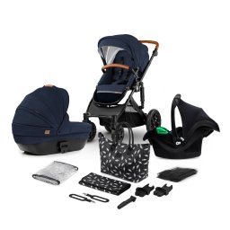 Carucior 3 in 1 Kinderkraft Prime cu scoica Mink Pro i-Size, Navy