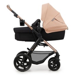 Carucior 3 în 1 Kinderkraft MOOV 2 Sand Beige cu scoica auto