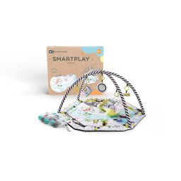Covoras educational Kinderkraft Smartplay cu arcade, mingi si functie de tarc