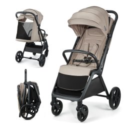 Carucior sport Kinderkraft LOOM, pliabil automat, 0-22 kg, Linen Beige