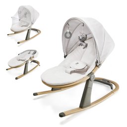 Balansoar 2 in 1 pentru bebelusi Kinderkraft ELSU, Moonlight Grey