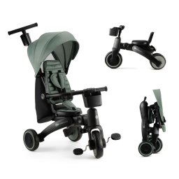 Tricicleta pliabila 5 în 1 Kinderkraft Jazz 2 verde, 9 luni–5 ani