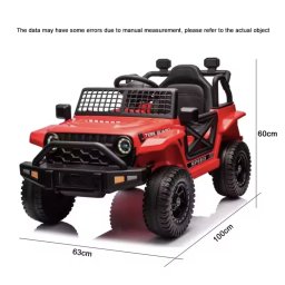 Masina electrica pentru copii DLS-X10A cu telecomanda, 12V, lumini si muzica, rosu