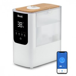 Umidificator Levoit OasisMist 450S LUH-O451S-WEU, 40 m², 280 W, 4,5 l, Aromaterapie, Autonomie de 45 de ore, Alb