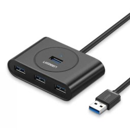 HUB extern Ugreen, CR113 porturi USB: USB 3.0 x 4, conectare prin USB 3.0, lungime 0.5 m, negru, 20290 (timbru verde 0.8 lei) - 6957303822904