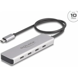 DELOCK USB 10 Gbps USB Type-C hub 4 x USB Type-C mamă cu conexiune