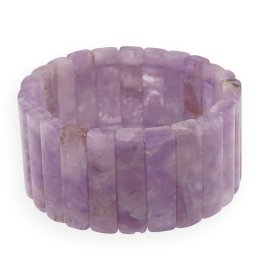 Bratara lata Ametist lavanda tuburi, 34mm