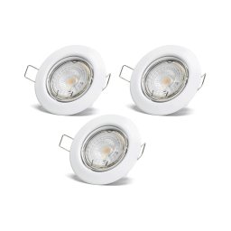 Aigostar - Set 3x spot LED încastrat, 1x GU10/4,5W/230V/3000K, alb