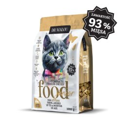 DR MALOU Hrană uscată liofilizată cu pui lapte de capră și gălbenuș pentru pisoi 1 kg