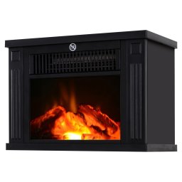 Semineu electric, 600W/1200W, plastic/metal, negru, 34 × 17× 25 cm, Resigilat, Grad A