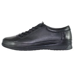Pantofi barbati, Nicolis, 203519-Negru, casual, piele naturala, cu talpa joasa, negru (Marime: 41)