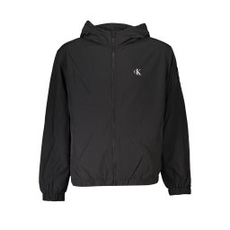 Calvin Klein Men's Brand Logo Detailed Regular Fit Long Sleeve Black Jacket