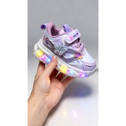 Adidasi cu luminite Fluturas Mov