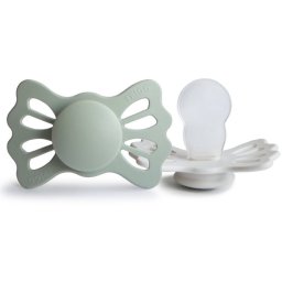 FRIGG Lucky Size 2:6-18 months suzetă Sage/Silver Gray 2 buc