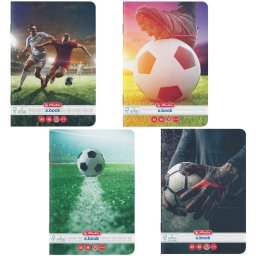 Caiet A5, 48 file, Herlitz Fotbal, hartie 70 g/mp, FSC