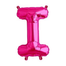 Balon folie litera I roz 40 cm