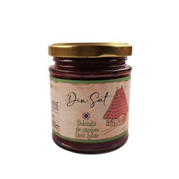 Dulceata premium naturala de capsuni fara zahar 220g - Din Sat