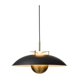 Halo Design STEPP 749102-LED — lustră suspendată pe cablu, LED/24W/230V, Ø46 cm, negru/alamă, dimabilă
