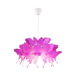Lustră pentru copii FARFALLA 1xE27/60W/230V roz