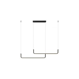 Lustră LED suspendată pe cablu MALAWI 2xLED/20W/230V 3000/4000/6000K neagră