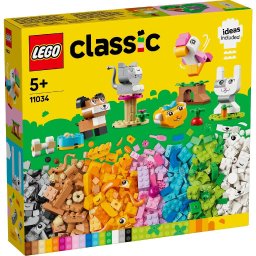 LEGO Classic Animalute Creative 11034, set de constructie cu 450 piese