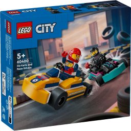 LEGO City Carturi de Curse si Piloti 60400, set cu 2 masini, 5+ ani