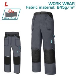 Pantaloni de lucru TOTAL marimea L cu întarituri Oxford si buzunare multiple