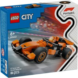 LEGO City Pilot F1 cu masina de curse McLaren 60442, 6+ ani