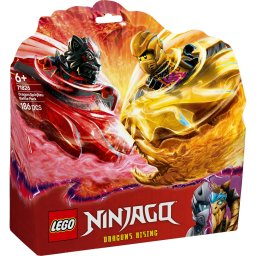 LEGO NINJAGO Pachet de lupta cu dragoni Spinjitzu 71826, 186 piese