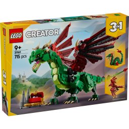 LEGO Creator 3 in 1 Dragon Medieval 31161, set de constructie 715 piese