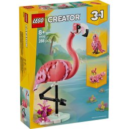 LEGO Creator 3 in 1 Animale Salbatice Flamingo Roz 31170, 288 piese