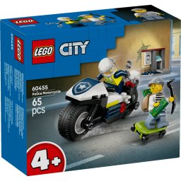 LEGO City Urmarire cu Motocicleta de Politie 60455, 65 piese, 4+ ani