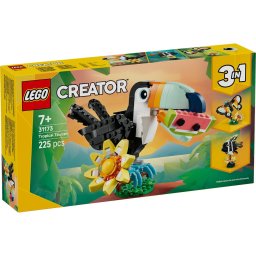 LEGO Creator 3 în 1 Tucan Tropical 31173, set de constructie 225 piese